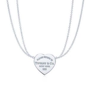 Tiffany’s double chain heart necklace